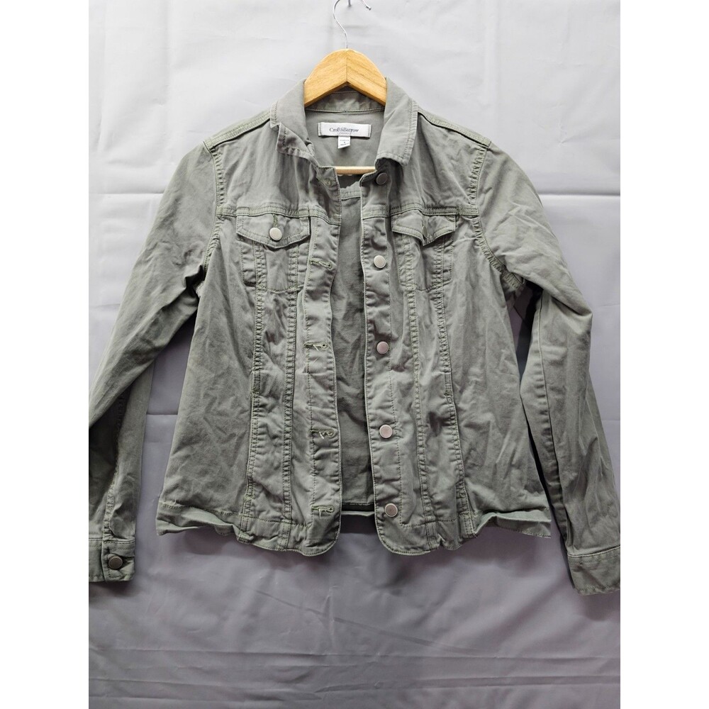 Croft & Barrow Stretch Utility Jacket Olive Green Women’s Small